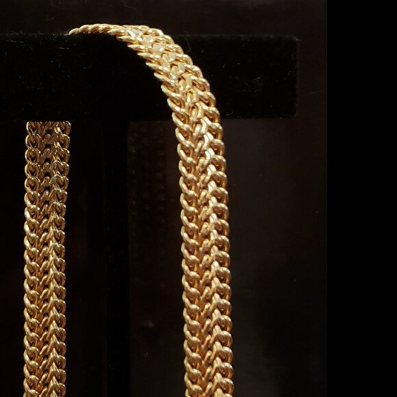 **SOLD**14k Solid Yellow Gold Mesh Bracelet made in Italy 7", 10mm, ≈9.54 grams - Picture 1 of 9